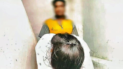 Indian village girl bent over for forest officer in blurry outdoor sex scene