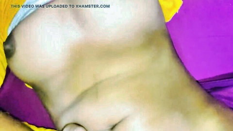Blurry close-up of Indian girl's neck and exposed breast in amateur hookup video