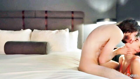 Siri Dahl nude passionate kiss in intense hotel heat scene