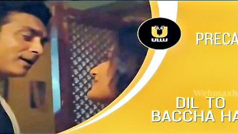 Intimate Indian couple embracing closely in Ek Deewana Tha Ullu web series