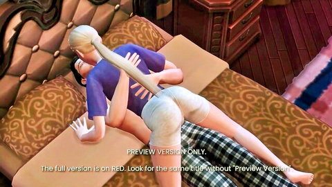 Harry Potter and Fleur Delacour in Sims 4 animated doggy style sex scene