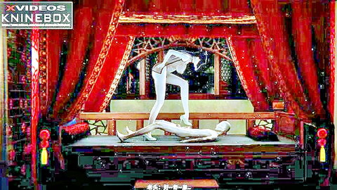 Yun Yun straddling partner in erotic Chinese bedroom scene