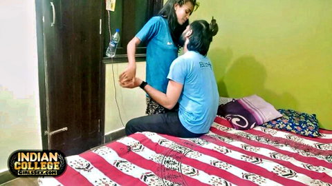 Desi girlfriend Tannu in intimate moment with Indian Bear on bed