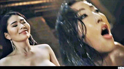 Emri Momota topless in wet lesbian scene, HENTAIED Unfinished Sympathy