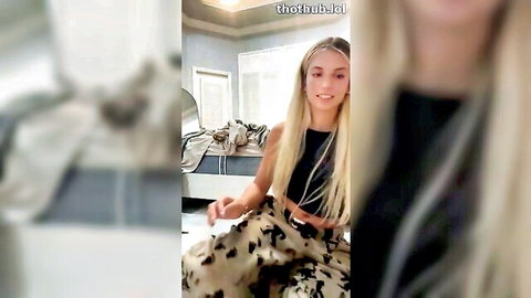 Ambie Bambii blonde in live stream making out passionately