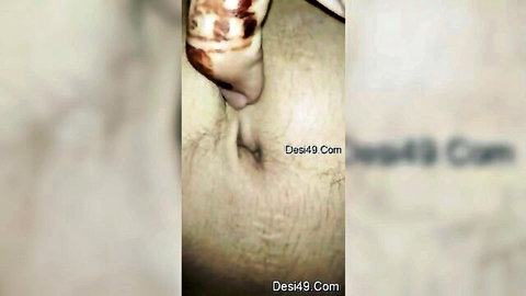Tattooed Desi girl small tits close-up pussy finger tease