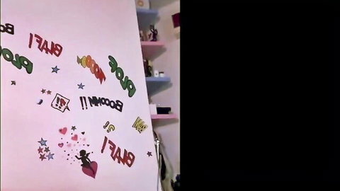 Mia deepthroat blowjob and facial cumshot in colorful bedroom