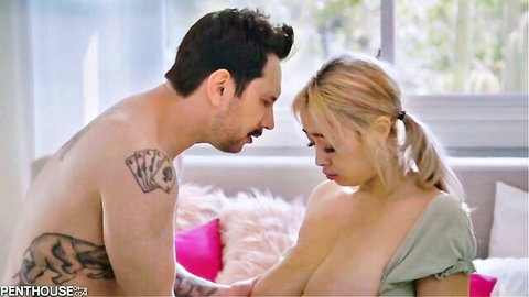Chloe Surreal college cutie exposed in intimate stepdad embrace