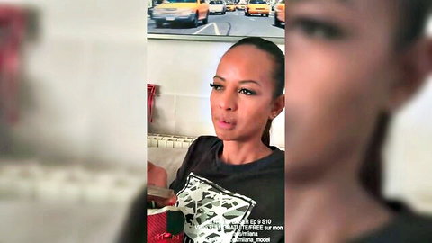 Miiana in teasing t-shirt pose for husband challenge big cock video