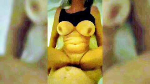 Pregnant ebony woman with big tits exposes pussy in solo masturbation
