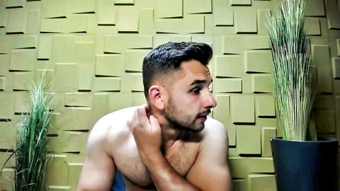 Antonio Valentinidiamond muscular gay cam model smiling powerfully shirtless