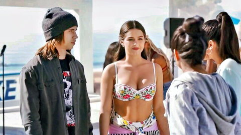 Addison Rae and Vanessa Dubasso in revealing bikini scene from He's All That nude tits moment