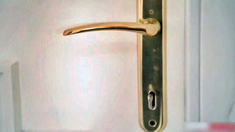MILF Venus door handle tease in Dr. Dick adult scene
