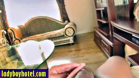 Shemale with huge penis in deep anal sex scene