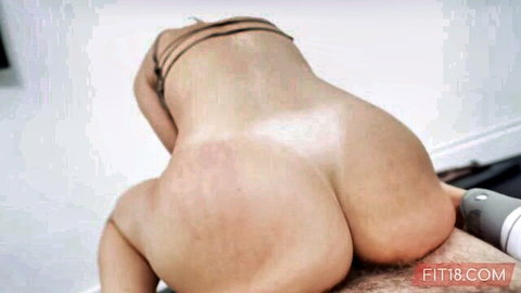 Natalie Brooks nude big ass in fitness casting bent over view