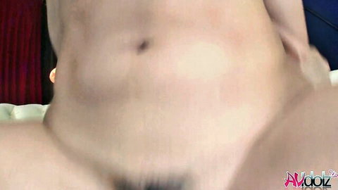 Saki Japanese girl in uncensored threesome close-up view