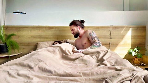 Alexa Poshspicy in bed with tattooed stud, stepmom anal tease