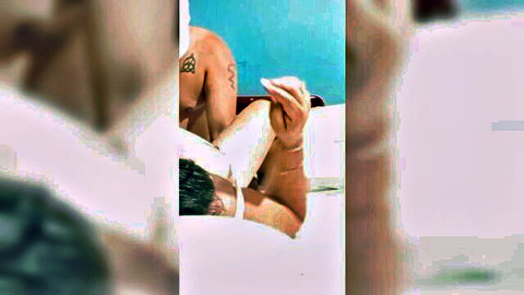 Trans crossdresser fucked in front of mature stepmom on bed