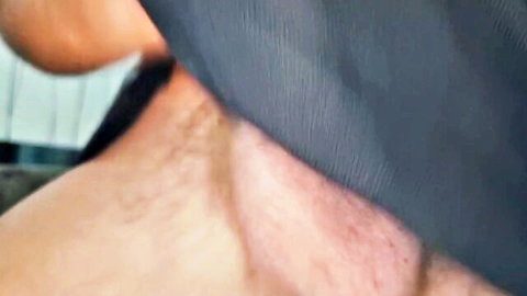 Close-up of Italian woman in intense creampie scene with step brother masturbation