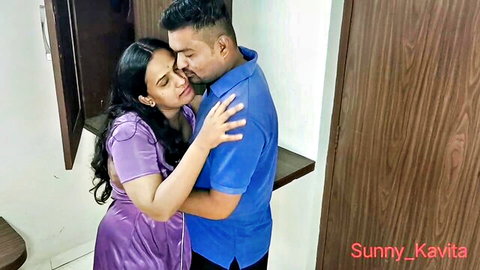Kavita and Tatya in passionate Indian embrace, homemade adult thumbnail