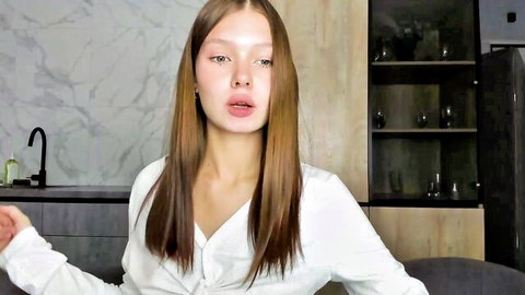 r00mani cute teen in white blouse, Chaturbate amateur cam