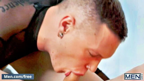 Jake Nobello fellates step-dad's cock in steamy gay oral scene