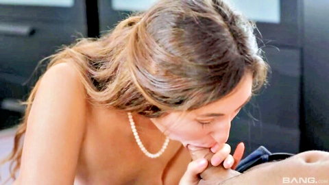 Netseva Elena nude blowjob with pearl necklace in intimate scene