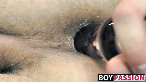 Skinny twink Tommie Reed anal dildo insertion solo play