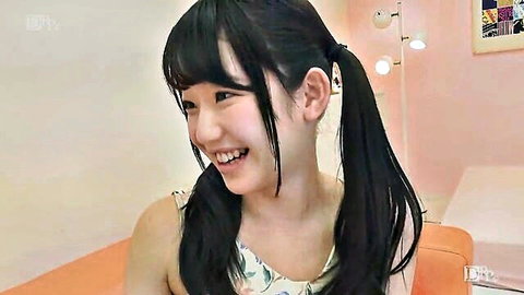 Yuuna Himekawa smiling cutely with pigtails, Japanese JAV idol