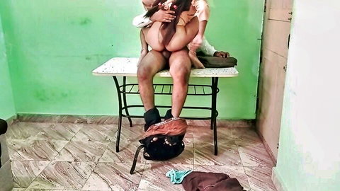 Indian college girl hard outdoor fuck, tits and pussy exposed in explicit penetration