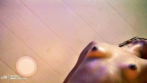 Ebony _angeleyes teasing with natural fit breasts in Chaturbate dance