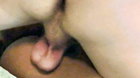 Blurry interracial gay oral sex between black and white muscular studs