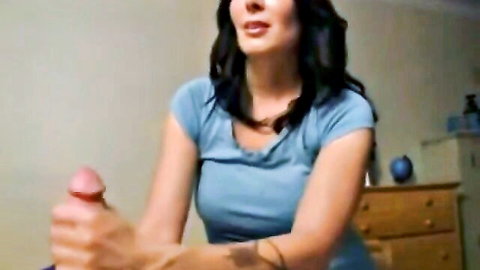 Zoey Holloway as horny stepmom giving taboo handjob