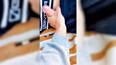 Nathan Jordaan footjob to classmate in park, amateur gay outdoor scene