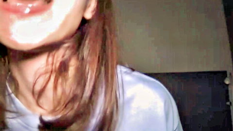 Lama Grey close-up smile with cum on lips in amateur POV video