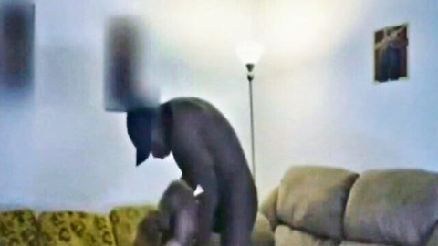 Interracial passion: black man bends over nude white girl in intense sex