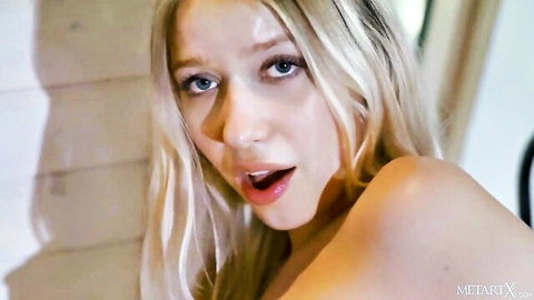 Blonde model Summer nude in MetArtX Cherry Blossom Summer Morning 2