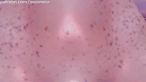 OwOmeVR femboy roommate close-up pink skin tease in VR porn