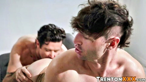 Trenton Ducati barebacks tight ass in intense gay anal pounding