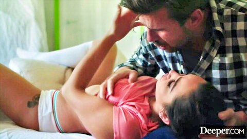 Karlee Grey brunette in kinky intimate embrace with lover