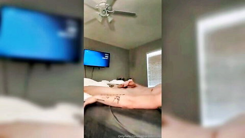Nathan masturbating solo on bed, nude male jerking off