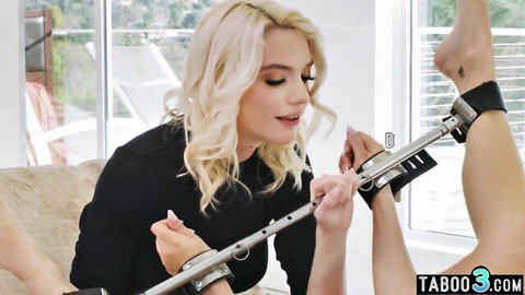 Kenna James dominates Hispanic girlfriend with spreader bar bondage