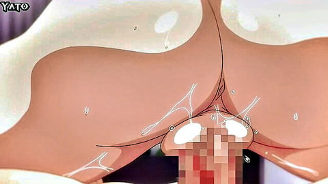 Hentai big ass babe's tight anus stretched by censored thick cock with cum dripping from pussy