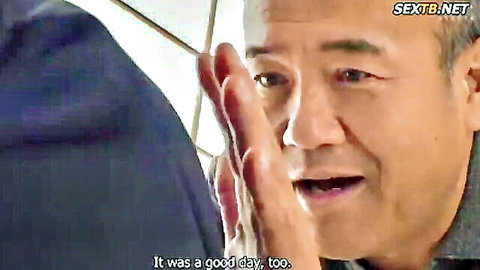 Mature Asian man intimately talking to woman in close-up cheating scene