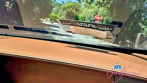 Macy Meadows POV car cruise on sunny drive with ATK Girlfriends