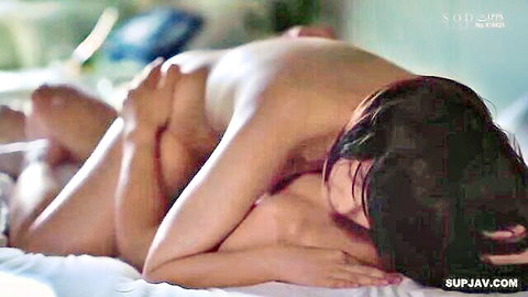 Mana Sakura nude in passionate spooning sex, adultery JAV scene