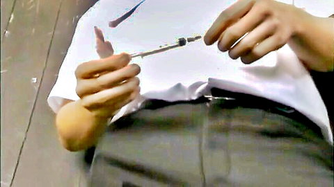 Japanese mom injecting son in taboo family scene