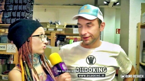 Bonni Ryder in casual interview with tatted dreadlock look in German adult scene