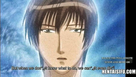 Serious anime boy with black hair and headband in Tokyo Requiem 2 hentai