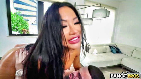CJ Miles with fake tits rides masseur in steamy BangBros fuck